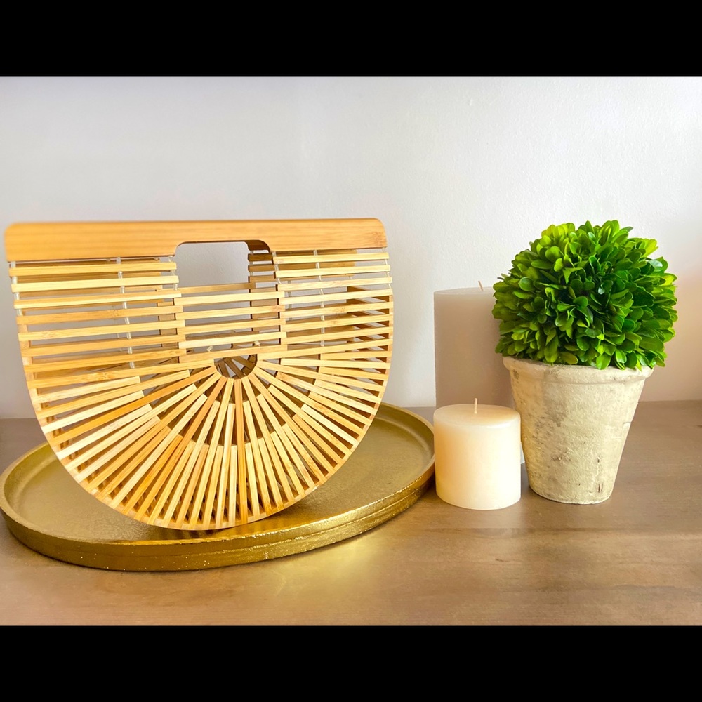 Caged Bamboo handbag in Natural